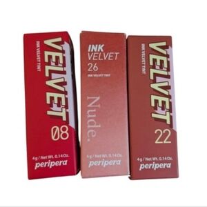 Peripera Ink Velvet Lip Tint Set 3 Pc Bundle 08 22 26 NEW